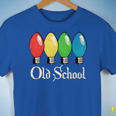 Old School Vintage Christmas Lights Unisex T-Shirt - Royal Blue
